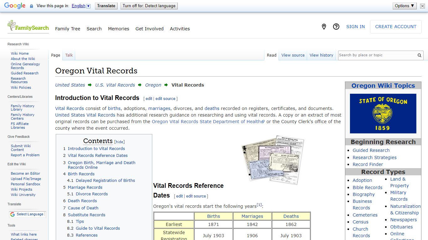 Oregon Vital Records • FamilySearch